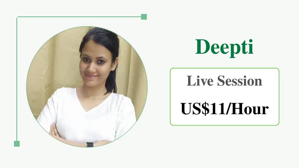 Deepti Deepti, affordable online personal trainer with live sessions for US$11/hour