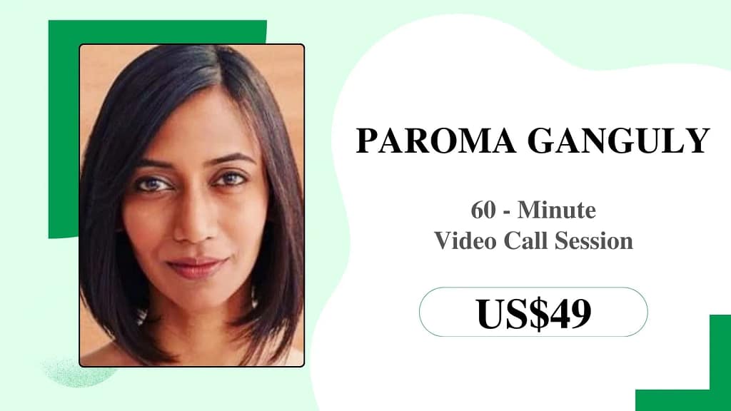 Paroma – Hatha & Vinyasa Paroma Ganguly offering a 60-minute online yoga session, featured as one of the best online yoga instructors.