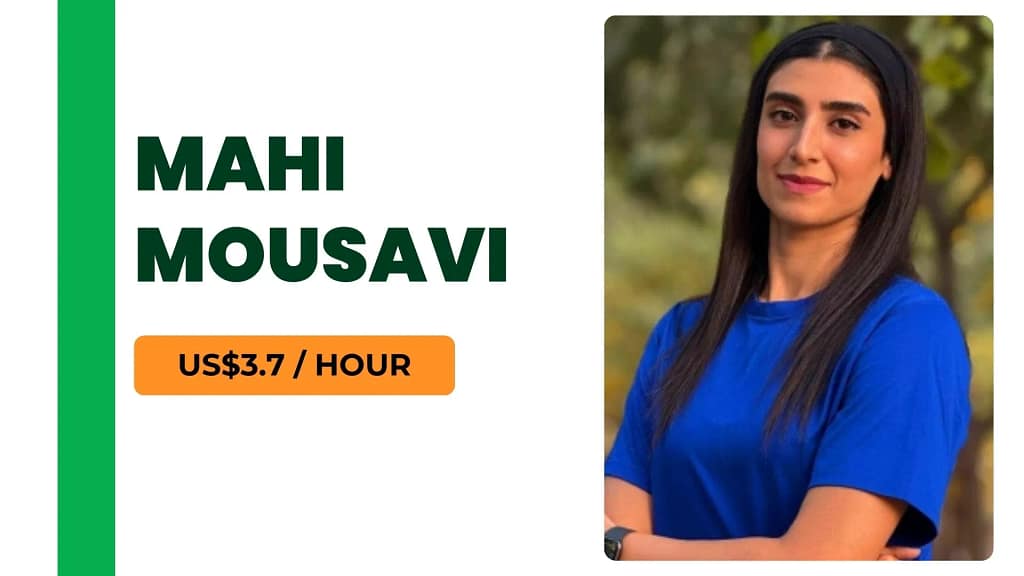 Profile image of Mahi Mousavi, an online fitness trainer offering personal training sessions for $3.7 per hour.
