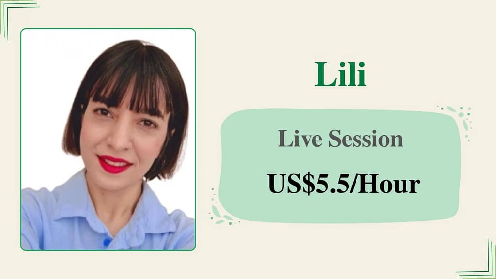 Lili, an affordable online personal trainer, offering live sessions for US$5.5 per hour.